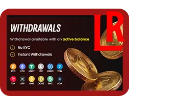 Online Casino LuckyRollers payment processing page showing transaction speeds for cards, e-wallets, bank transfers and cryptocurrency withdrawal times